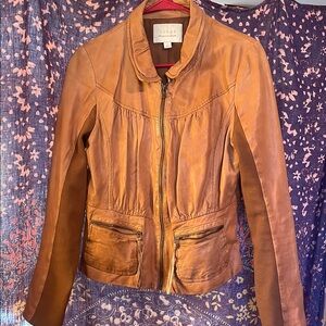 Hinge Tan Leather Jacket
